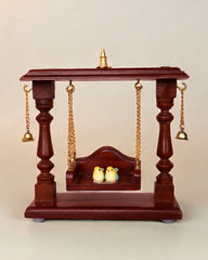 Sivasavi Handcrafted Small Wooden Pooja swingfor Home / Mandir for Home / Jhoola stand