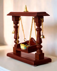 Sivasavi Handcrafted Small Wooden Pooja swingfor Home / Mandir for Home / Jhoola stand