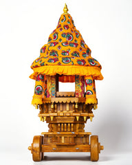 Teakwood Chariot with Moving wheels and Lightings