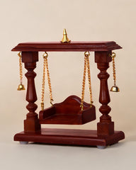 Sivasavi Handcrafted Small Wooden Pooja swingfor Home / Mandir for Home / Jhoola stand
