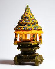 Teakwood Chariot with Moving wheels and Lightings